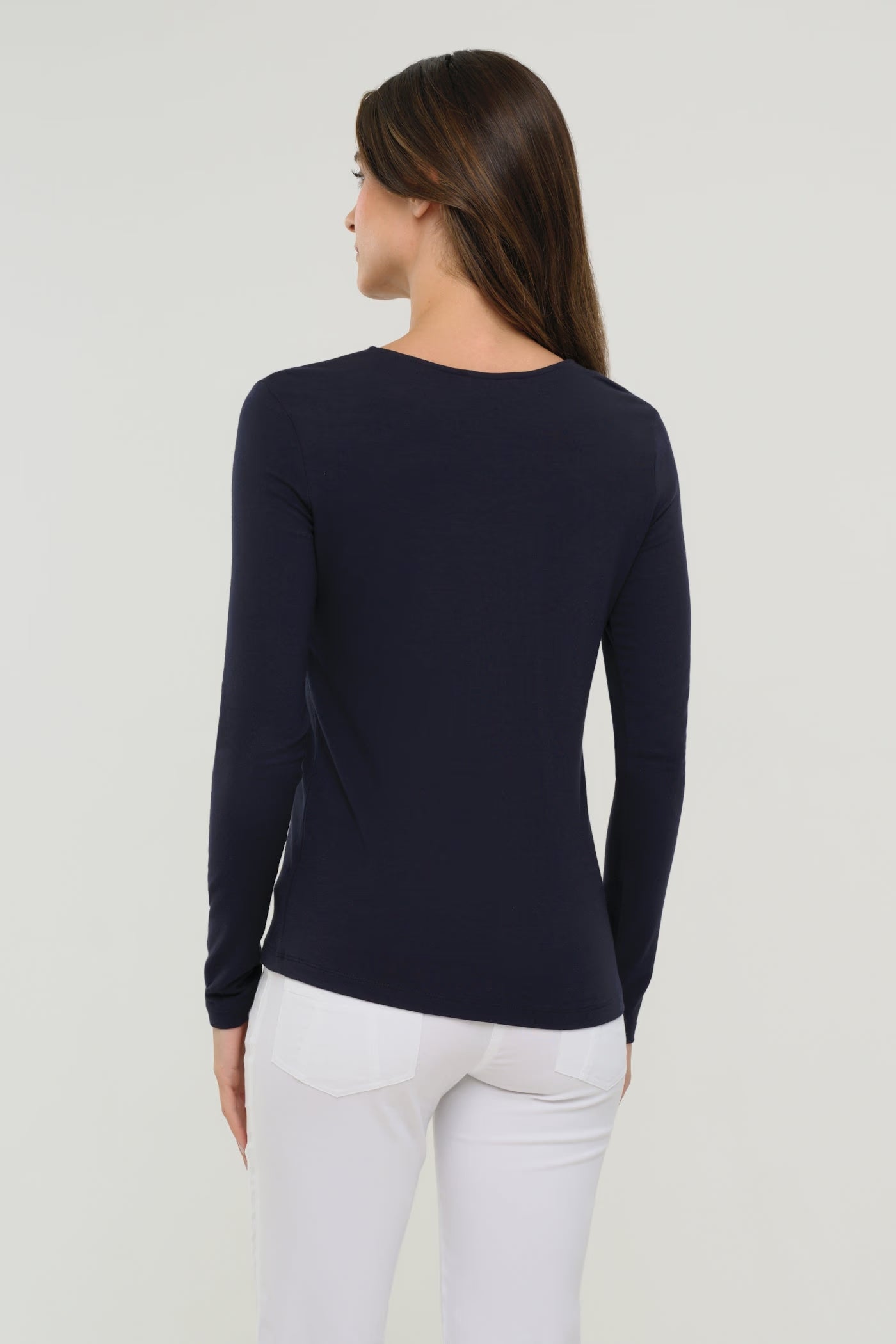Maglia Maniche Lunghe Collo V - Calista Henley
