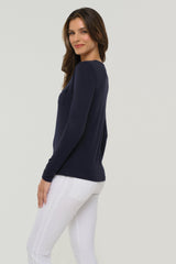 Maglia Maniche Lunghe Collo V - Calista Henley