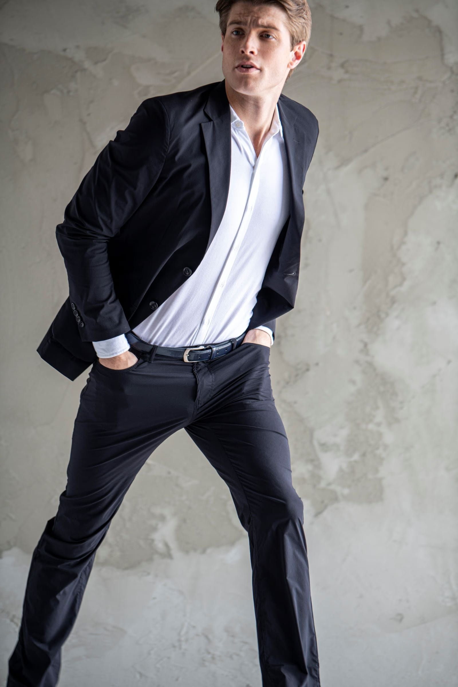 Pantalone Slim Tessuto Anti Piega - Alessio